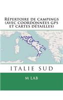 Répertoire de campings ITALIE SUD (avec coordonnées gps et cartes détailles)