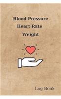 Blood Pressure Heart Rate Weight Log Book