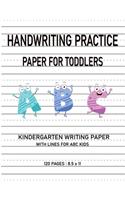 Kindergarten Writing Paper With Lines For ABC Kids
