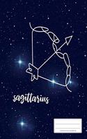 Sagittarius Composition Notebook: Your Personal Zodiac Journal - Horoscope Gift Book - Astronomical Diary - College Ruled - 110p - 8x10 inches