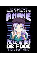 If It Doesn't Have To Do With Anime Video Games Or Food Then I Don't Care