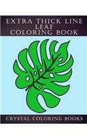 Extra Thick Line Leaf Coloring Book