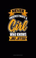 Never Underestimate A Girl Who Knows Jiu Jitsu: Unruled Composition Book