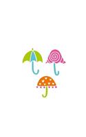 Spring Showers: 150 Lined Journal Pages / Diary / Notebook with Illustrated Spring Lovers Umbrellas on the Cover