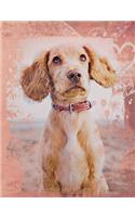 Cute English Cocker Spaniel Dog Composition Notebook, Graph Paper