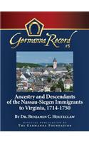 Ancestry and Descendants of the Nassau-Siegen Immigrants to Virginia, 1714-1750