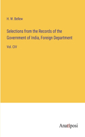 Selections from the Records of the Government of India, Foreign Department