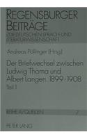 Der Briefwechsel Zwischen Ludwig Thoma Und Albert Langen. 1899 - 1908