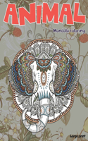 Mandala Coloring Large Print - Animal