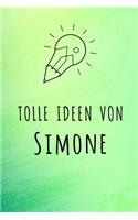 Tolle Ideen von Simone: Liniertes Notizbuch für deinen Vornamen