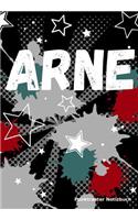 Arne Punktraster Notizbuch: Graffiti Soft Cover Personalisiert Mit Namen I Dot Grid Journal Notebook