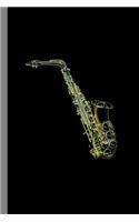 Saxophone Instrument: Saxophonist Music Instrumental Gift for Musicians (6x9) Music Notes Paper