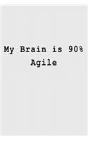 My Brain is 90% Agile: Blank Lined Journal