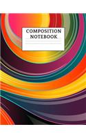 Composition Notebook: Abstract Cover with 100 pages of college lined paper 8.5 by 11