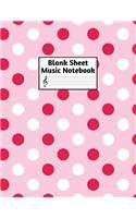 Blank Sheet Music Notebook: Easy Blank Staff Manuscript Book Large 8.5 X 11 Inches Musician Paper Wide 12 Staves Per Page for Piano, Flute, Violin, Guitar, Trumpet, Drums, Cell