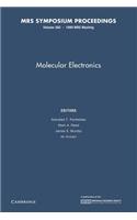 Molecular Electronics: Volume 582