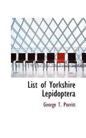 List of Yorkshire Lepidoptera