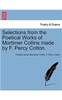 Selections from the Poetical Works of Mortimer Collins Made by F. Percy Cotton.