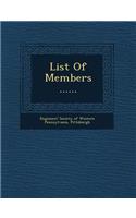 List of Members ......