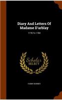 Diary And Letters Of Madame D'arblay