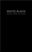 Matte Black Journal Notebook, 5x8, 100 Pages