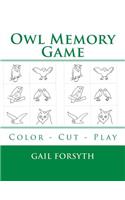 Owl Memory Game: Color - Cut - Play