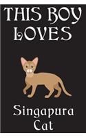 This Boy Loves Singapura Cat Notebook