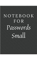 Notebook For Passwords Small