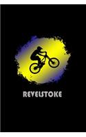 Revelstoke: Canada Composition Notebook & Notepad Journal For Mountain Bikers. 6 x 9 Inch Lined College Ruled Note Book With Soft Matte Cover For Bike Fans.