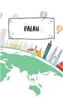 Palau: Dotted Travel Diary Notebook or Journey Dotted Grid Journal - Holiday Trip Pocketbook for Men and Women with Dots