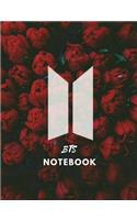 BTS Notebook: 120 Page College Ruled by 7.44" x 9.69 Notebook
