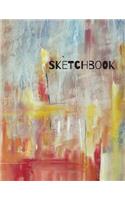 Sketchbook: Artist's Notebook for Drawing, Designing, Sketching and Writing. Large 8.5 x 11 size, 120 blank pages. Colorful Modern Abstract Design Sketch Book