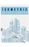 Isometric Graph Paper Notebook - 3D Sketchbook - Skyline Design