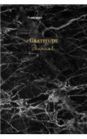 Gratitude Journal: Daily Gratitude Journal 52 Week Diary for a Happier You in One Minute a Day Black White Marble