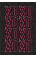 Xoxo: 6 X 9 Blank Lined Journal with a Black Cover