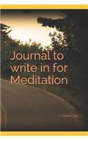 Journal to Write in for Meditation