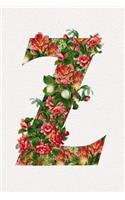 Floral Initials Dot Grid Journal - Z: A Fun Notebook to Celebrate Your Favorite Alphabet Letter