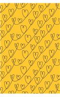 Journal Notebook Scribbly Hearts Pattern 6: 110 Page Plain Blank Journal For Drawing, Writing, Doodling In Portable 6 x 9 Size.(51 My Favorite Plain Journal 2)