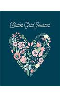 Bullet Grid Journal: Heart Illustration, 150 Dot Grid Pages, 8"x10"(Professionaly Designed Bullet Dot Grid Journal, Notebook and Diary for Sketching, Notes, Planning, I)