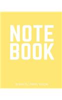 Notebook 70 Sheets: Pastel Yellow: Notebook 7.5 X 9.25