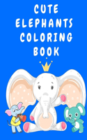 Cute Elephants Coloring Book