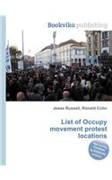 List of Occupy Movement Protest Locations