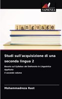 Studi sull'acquisizione di una seconda lingua 2