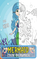 Mermaid Color By Number For Kids