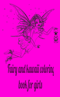 Fairy and kawaii coloring book for girls