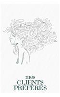 Mes clients préférés: Carnet à compléter pour l'enregistrement des conversations avec les (nouveaux) clients - Design: Une femme dans le vent