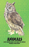 Adult Coloring Books with Birds and Animals - Mandala Stress Relief - Animals