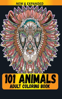 101 Animals Adult Coloring Book