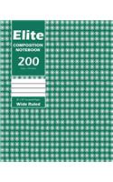 Elite Composition Notebook, Lined Wide Ruled 8 x 10 Inch, Large 100 Sheet, Royal Blue Cover