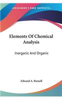 Elements Of Chemical Analysis